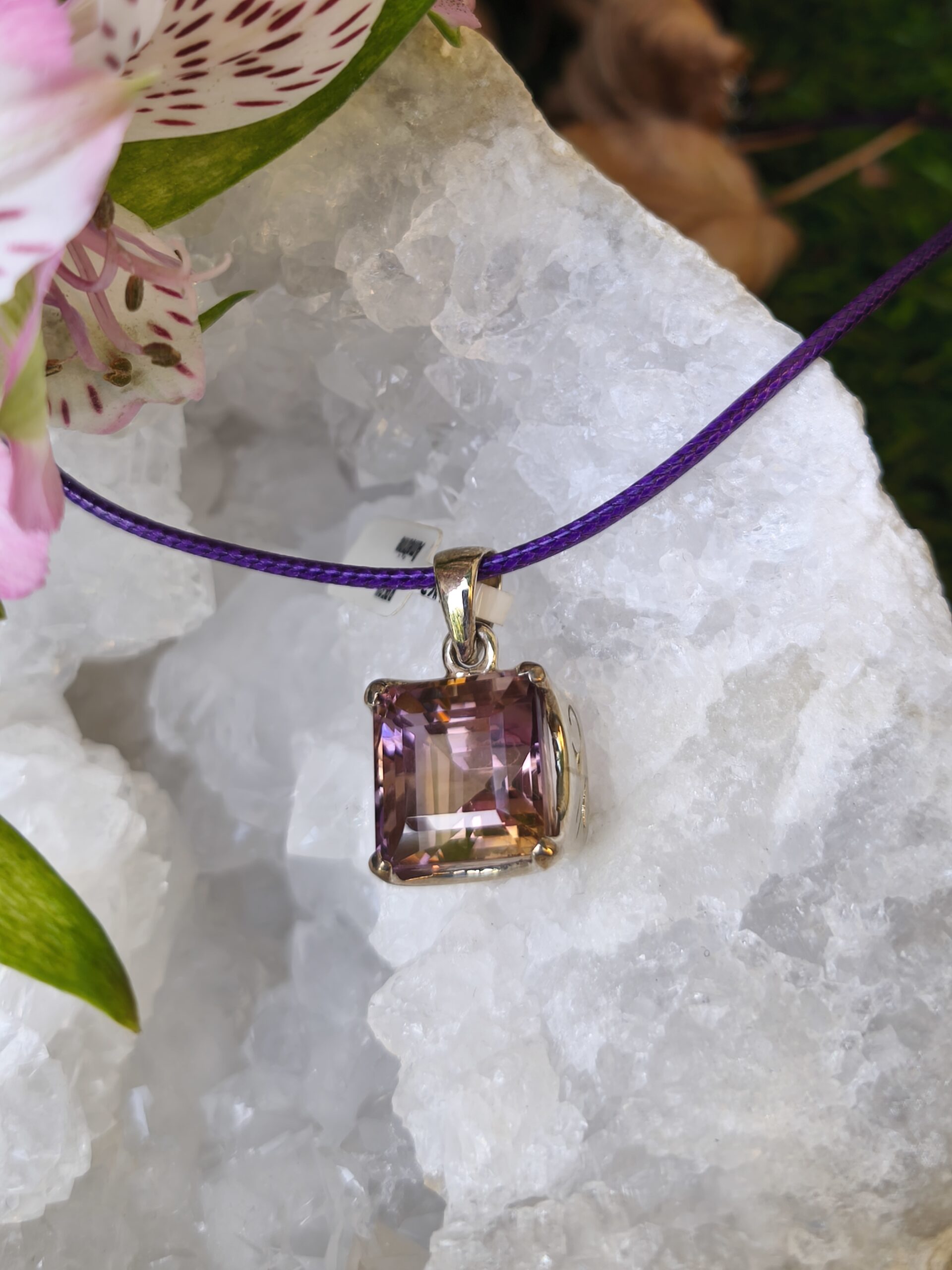 amétrine pendentif / argent du Brésil – Image 3