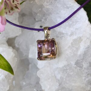 amétrine pendentif / argent du Brésil