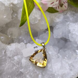 citrine naturelle du Brésil pendentif/argent