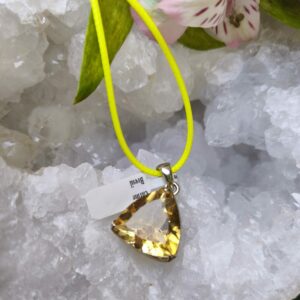 citrine naturelle du Brésil pendentif/argent