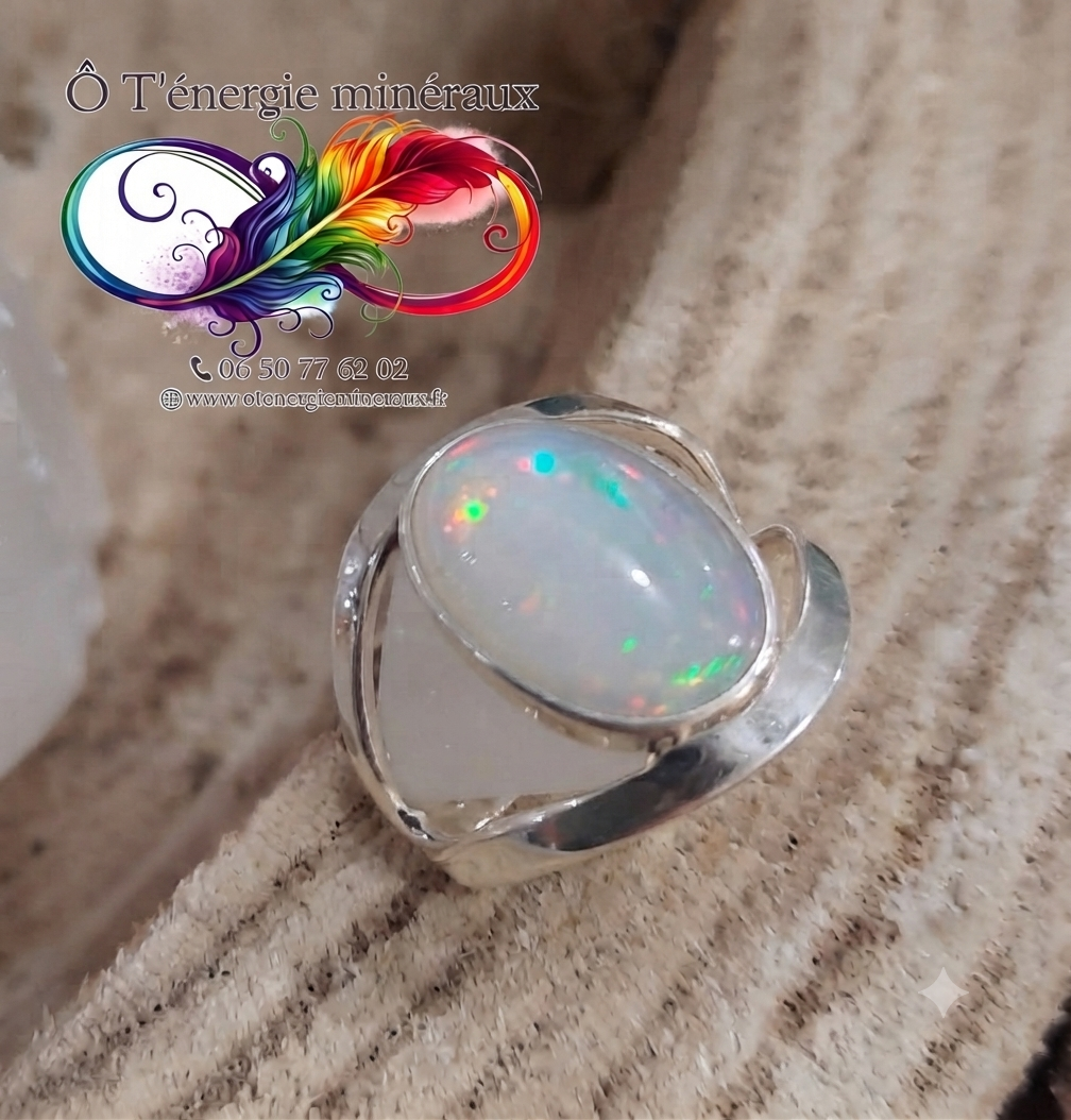 opale d'Ethiopie bague argent 925