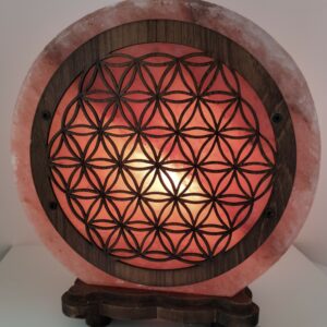 sel d'Himalaya lampe fleur de vie