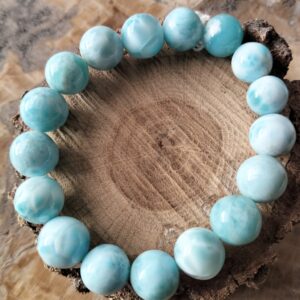 larimar bracelet perles de 11 mm