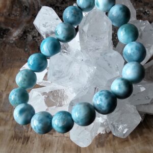 larimar bracelet perles de 11 mm