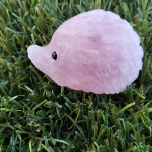 quartz rose figurine