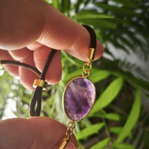 amethyste / bracelet cordon reglable