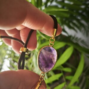 amethyste / bracelet cordon reglable