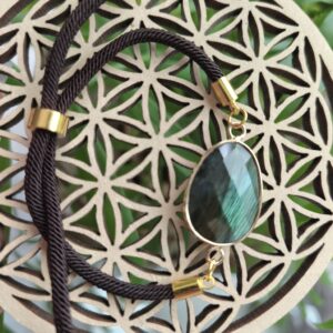 labradorite / bracelet cordon reglable
