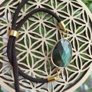 labradorite / bracelet cordon reglable