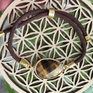 oeil de tigre / bracelet cordon reglable