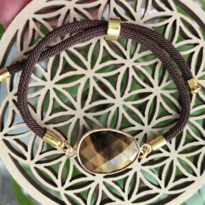 oeil de tigre / bracelet cordon reglable