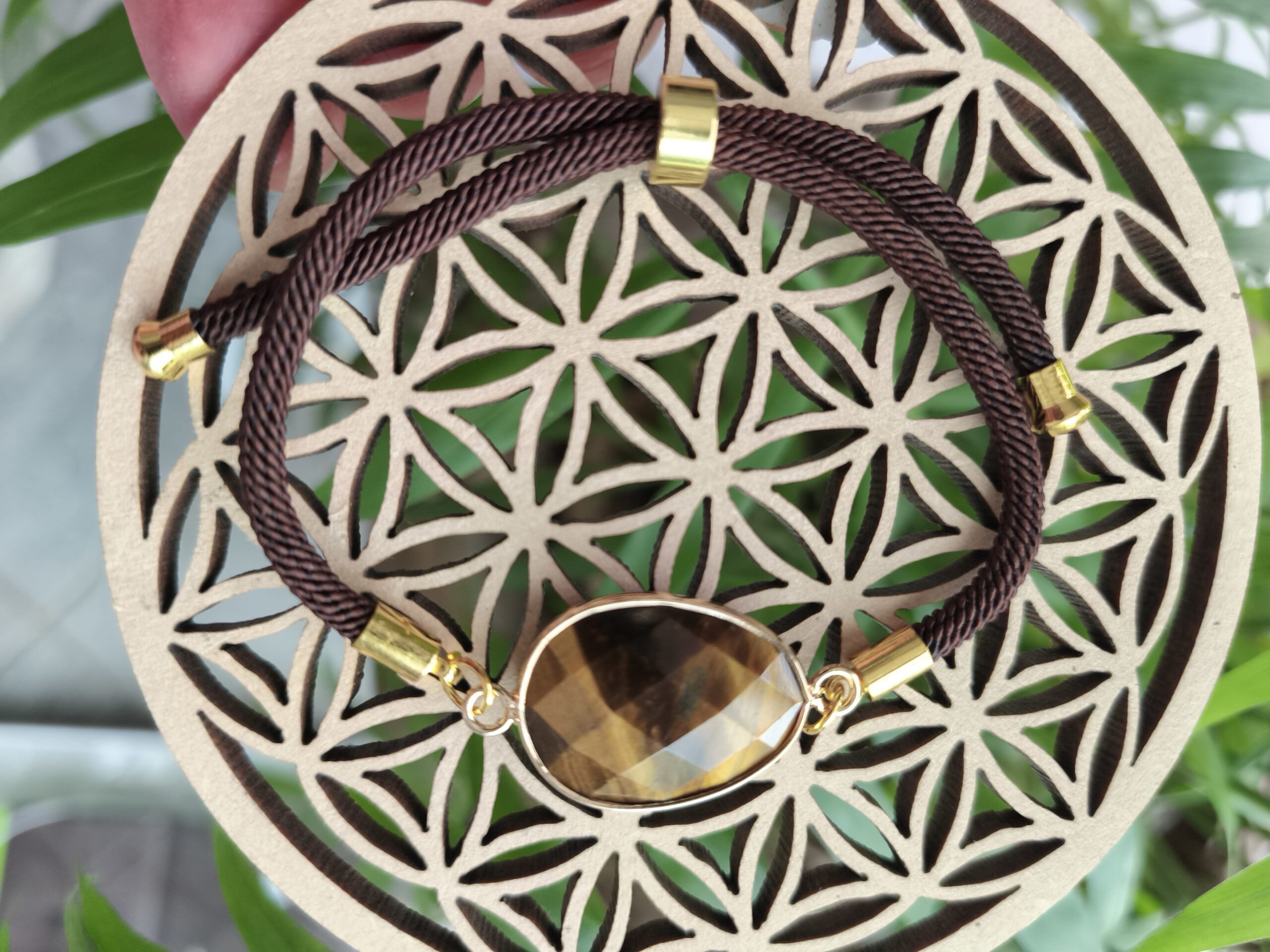 oeil de tigre / bracelet cordon reglable