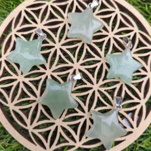 aventurine verte pendentif etoile