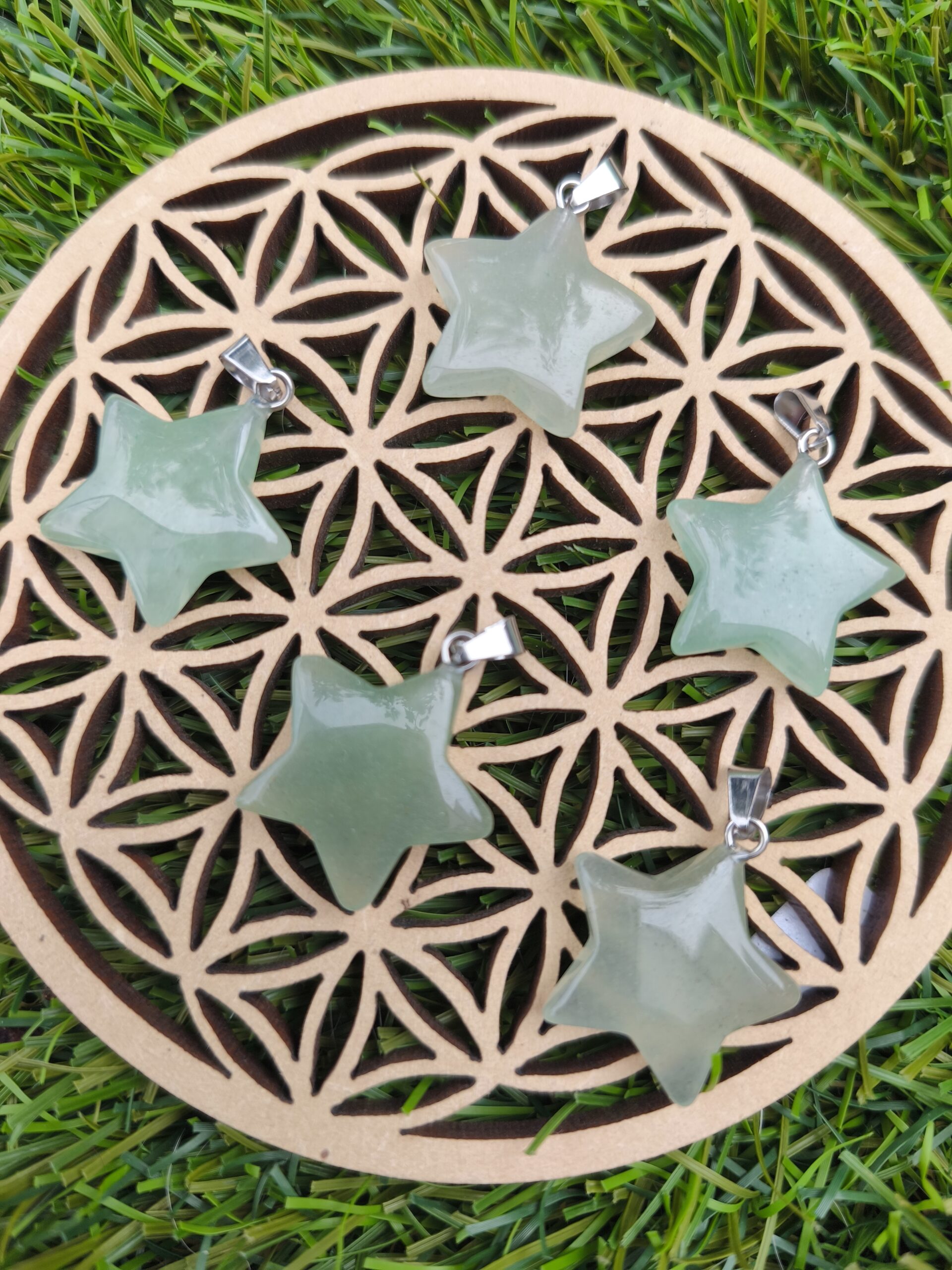 aventurine verte pendentif etoile