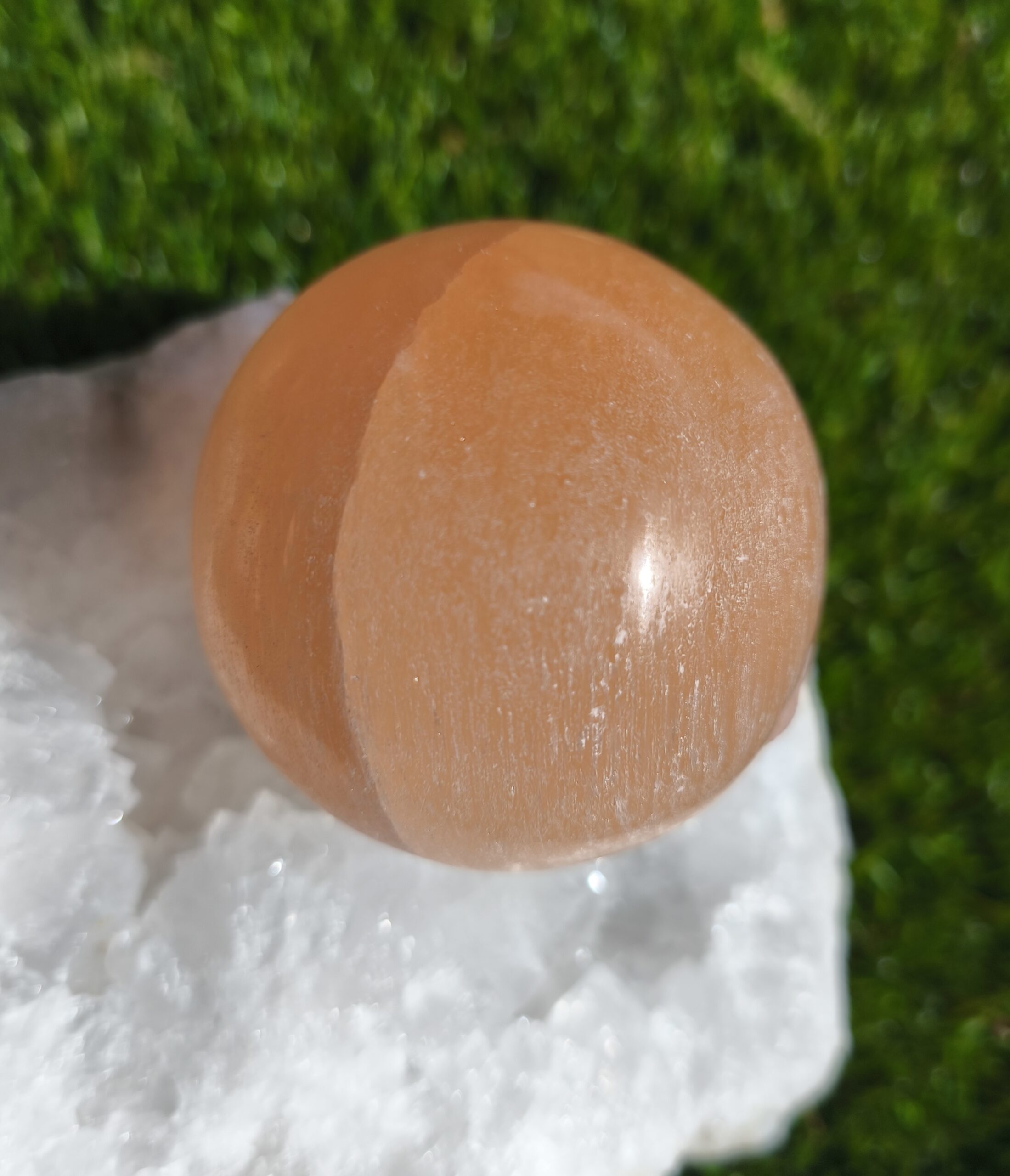 selenite orange sphere