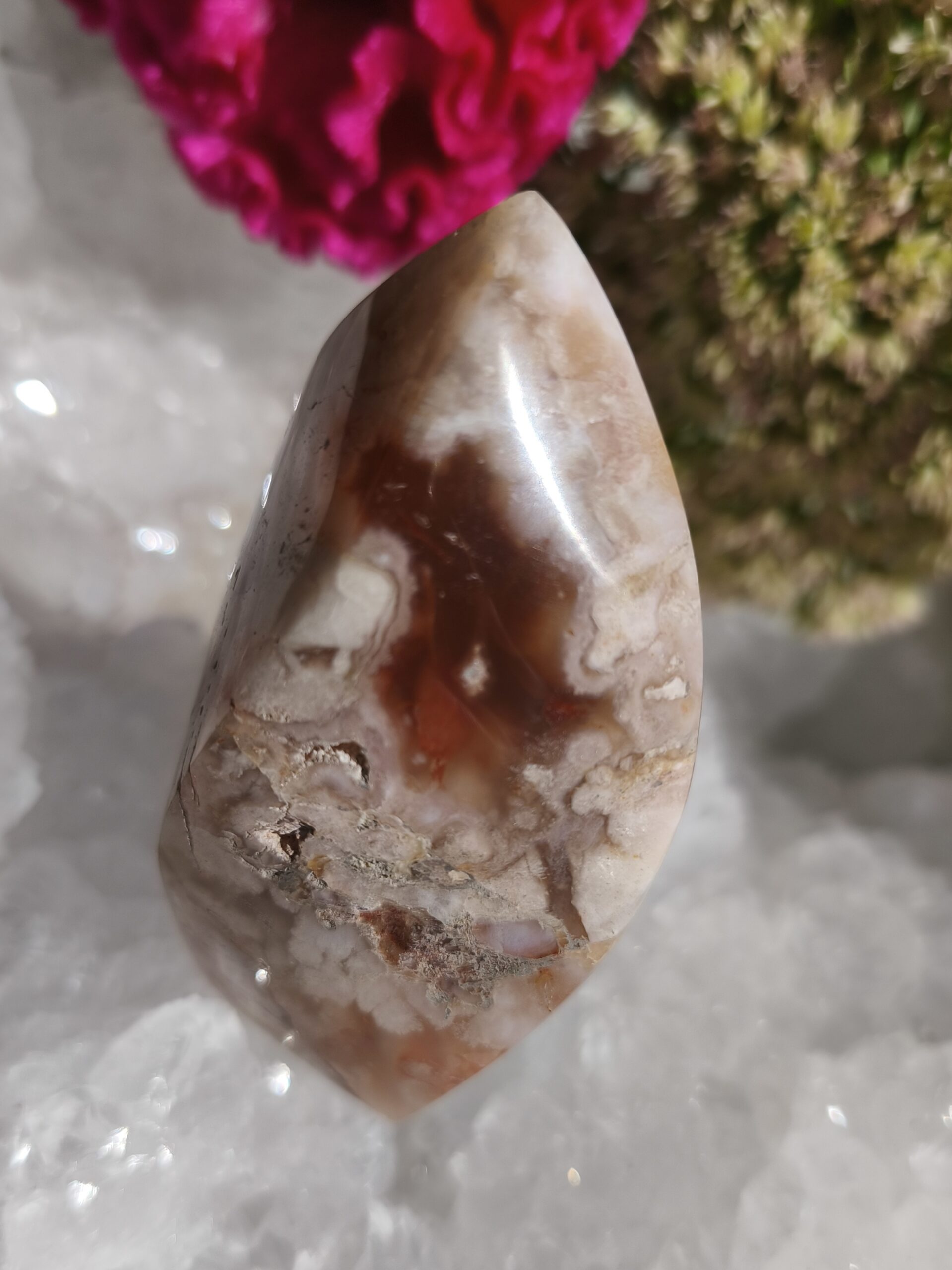 agate fleur forme libre