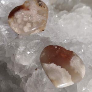 agate fleur petit coeur