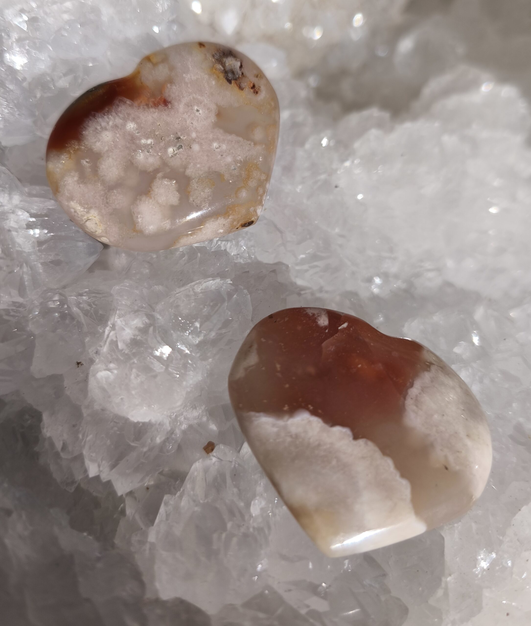 agate fleur petit coeur