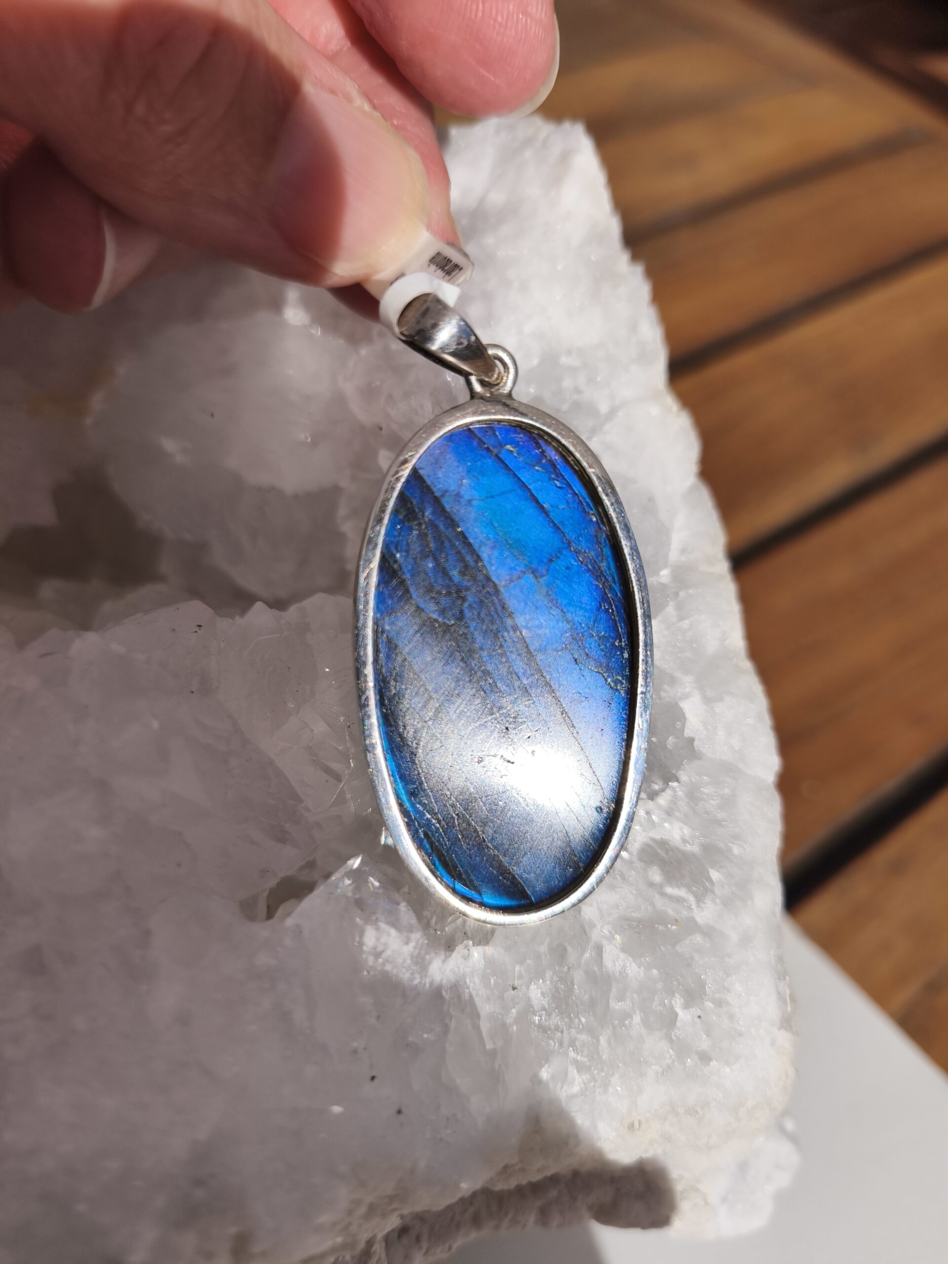 labradorite pendentif / argent – Image 2