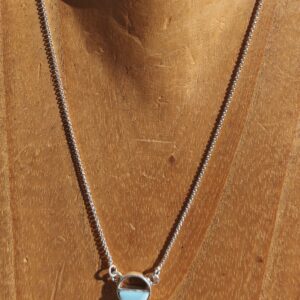 larimar collier demi lune / argent