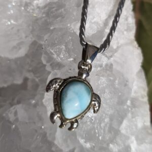 larimar pendentif tortue / argent