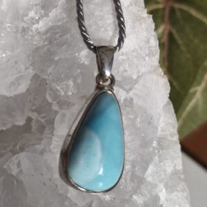 larimar pendentif goutte / argent
