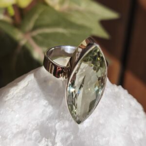 amethyste verte bague taille 56
