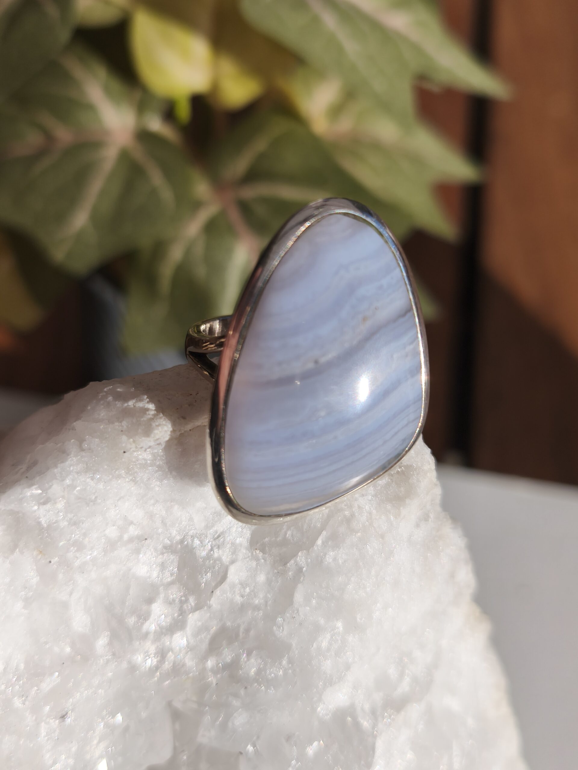 calcedoine bague argent