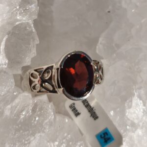 grenat bague / argent