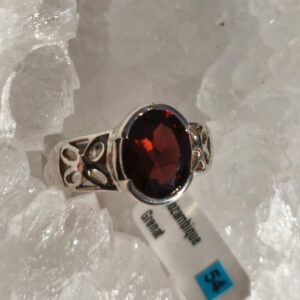 grenat bague / argent