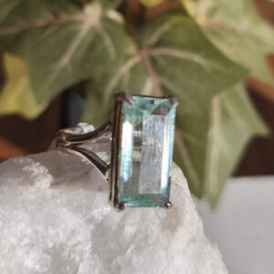 aigue-marine bague / argent 925