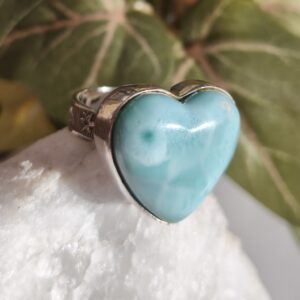 larimar bague coeur / argent