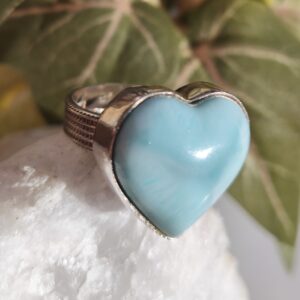 larimar bague coeur /argent