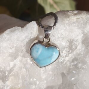 larimar coeur pendentif / argent