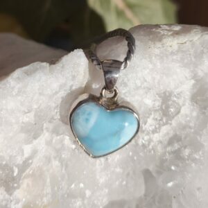 larimar coeur pendentif / argent