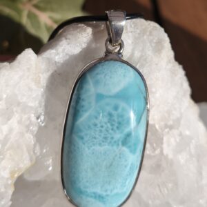 Larimar pendentif ovale / argent