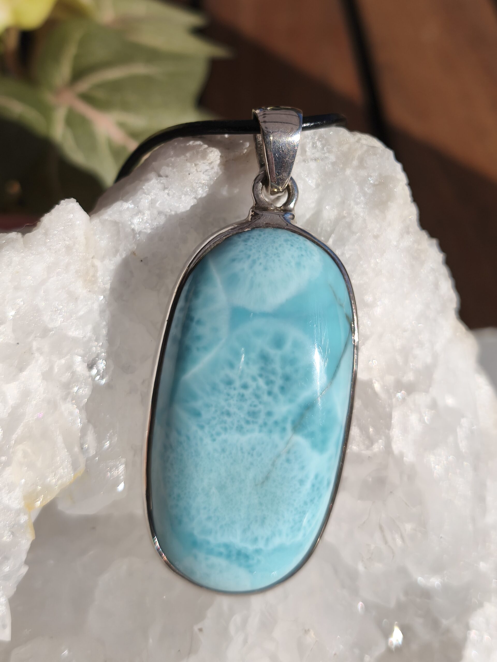 Larimar pendentif ovale / argent