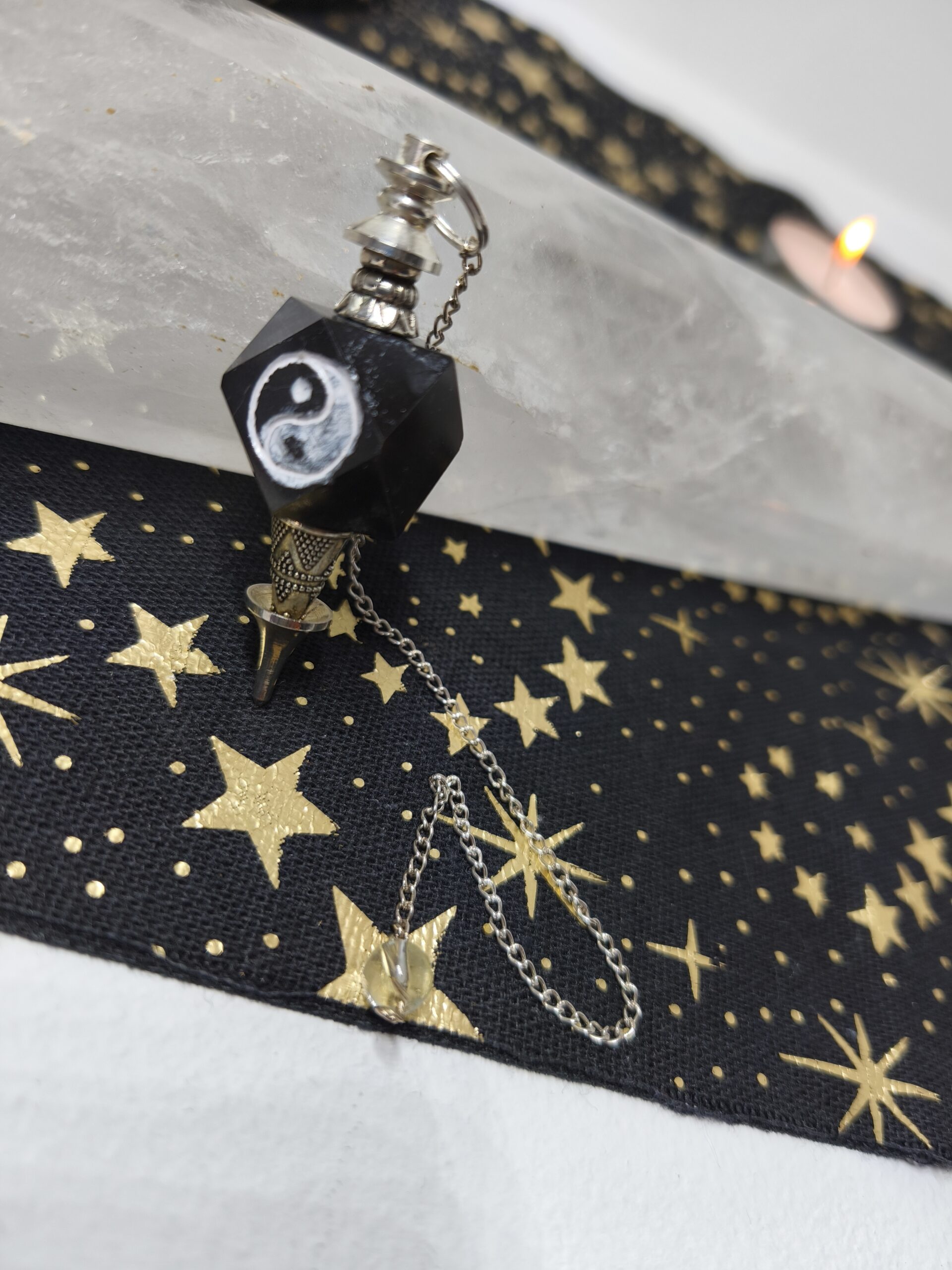 tourmaline pendule hexagonal yin-yang – Image 2