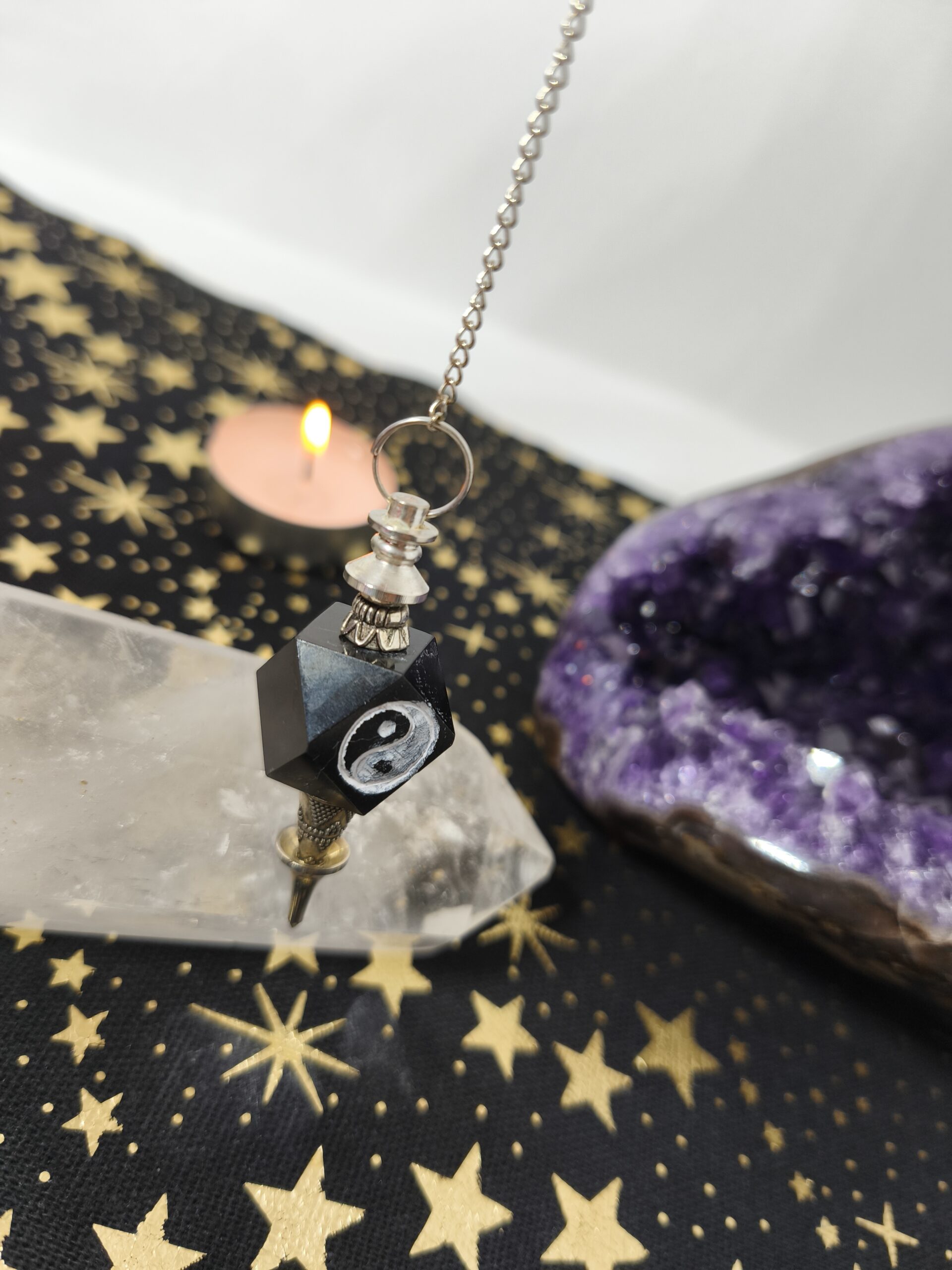 tourmaline pendule hexagonal yin-yang – Image 3