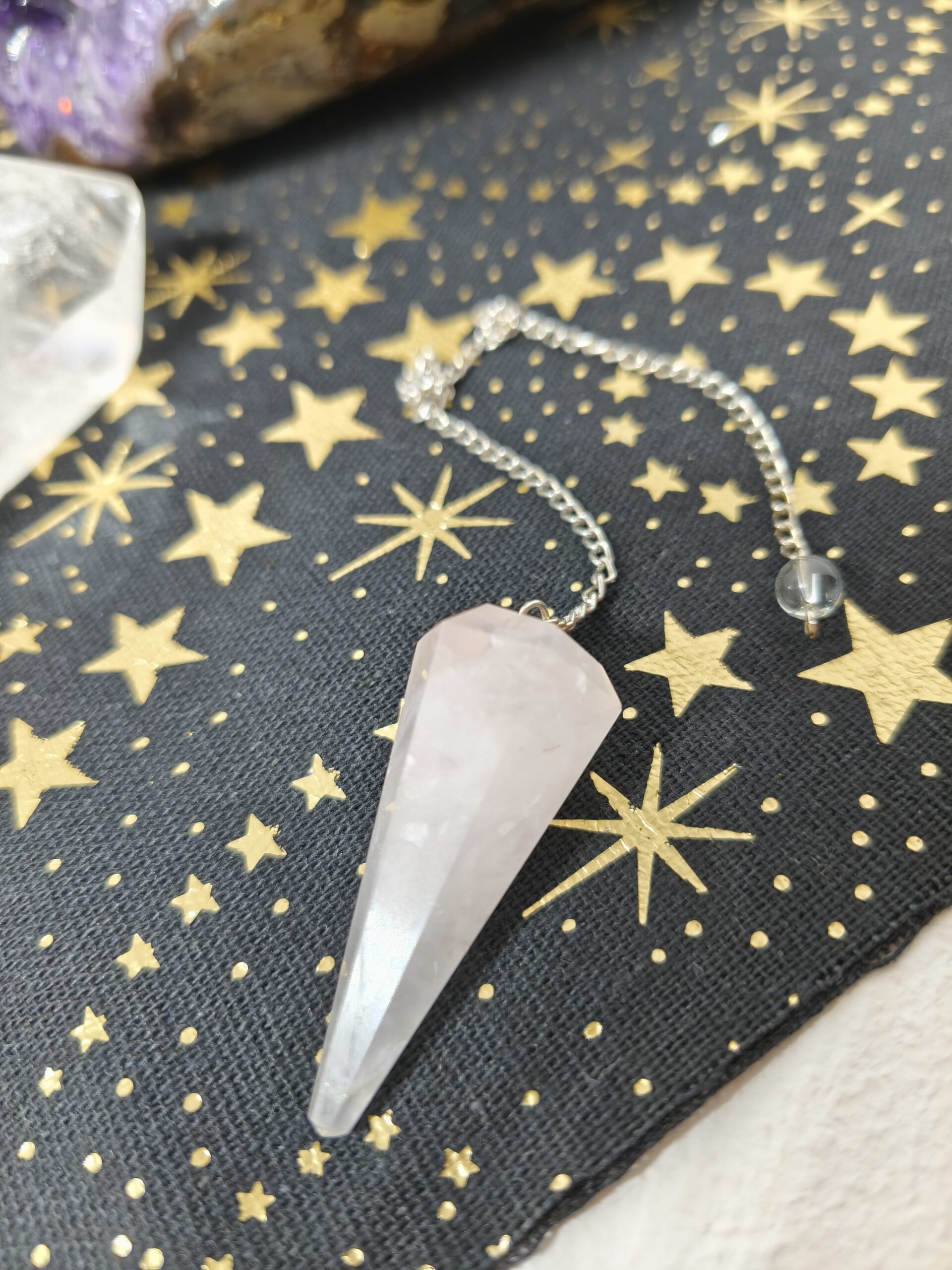 quartz rose pendule hexagonal – Image 2