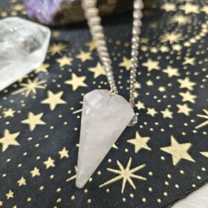 quartz rose pendule hexagonal