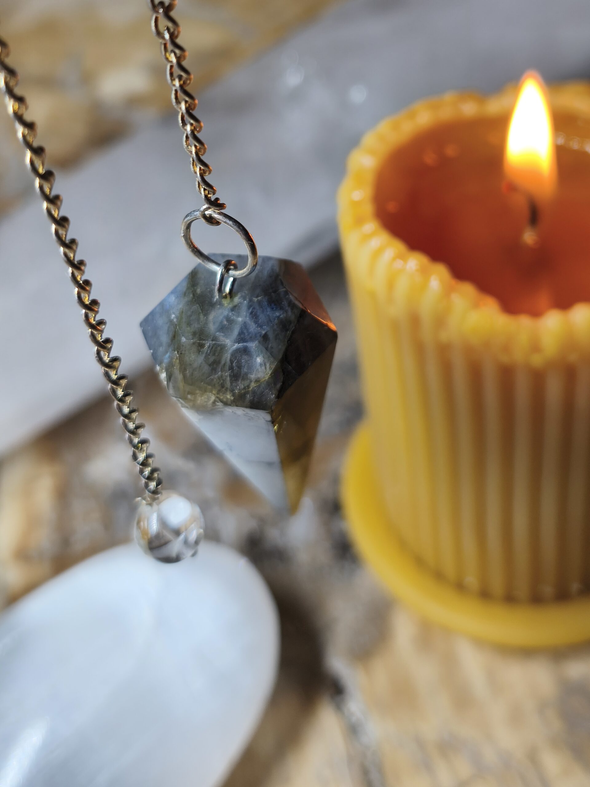labradorite pendule hexagonal – Image 3