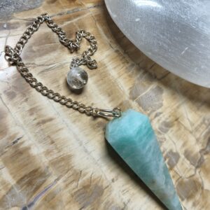 amazonite pendule hexagonal