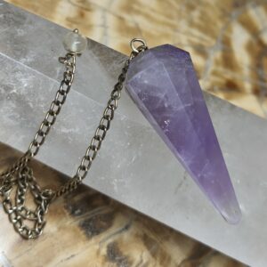 améthyste pendule hexagonal