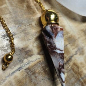 jaspe arc en ciel pendule hexagonal