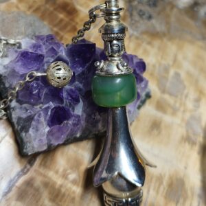 aventurine verte pendule bouddha metal