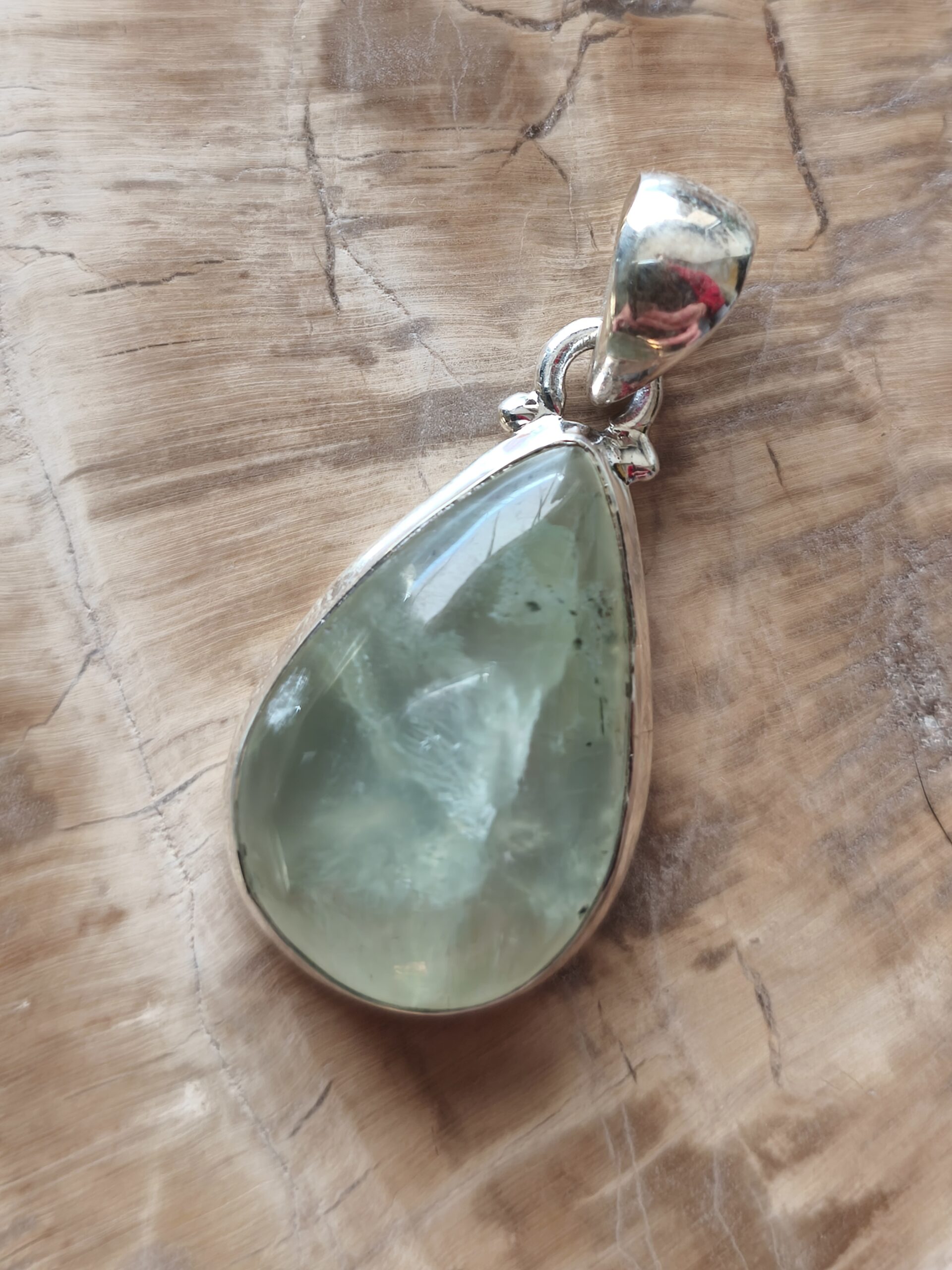prehnite pendentif / argent