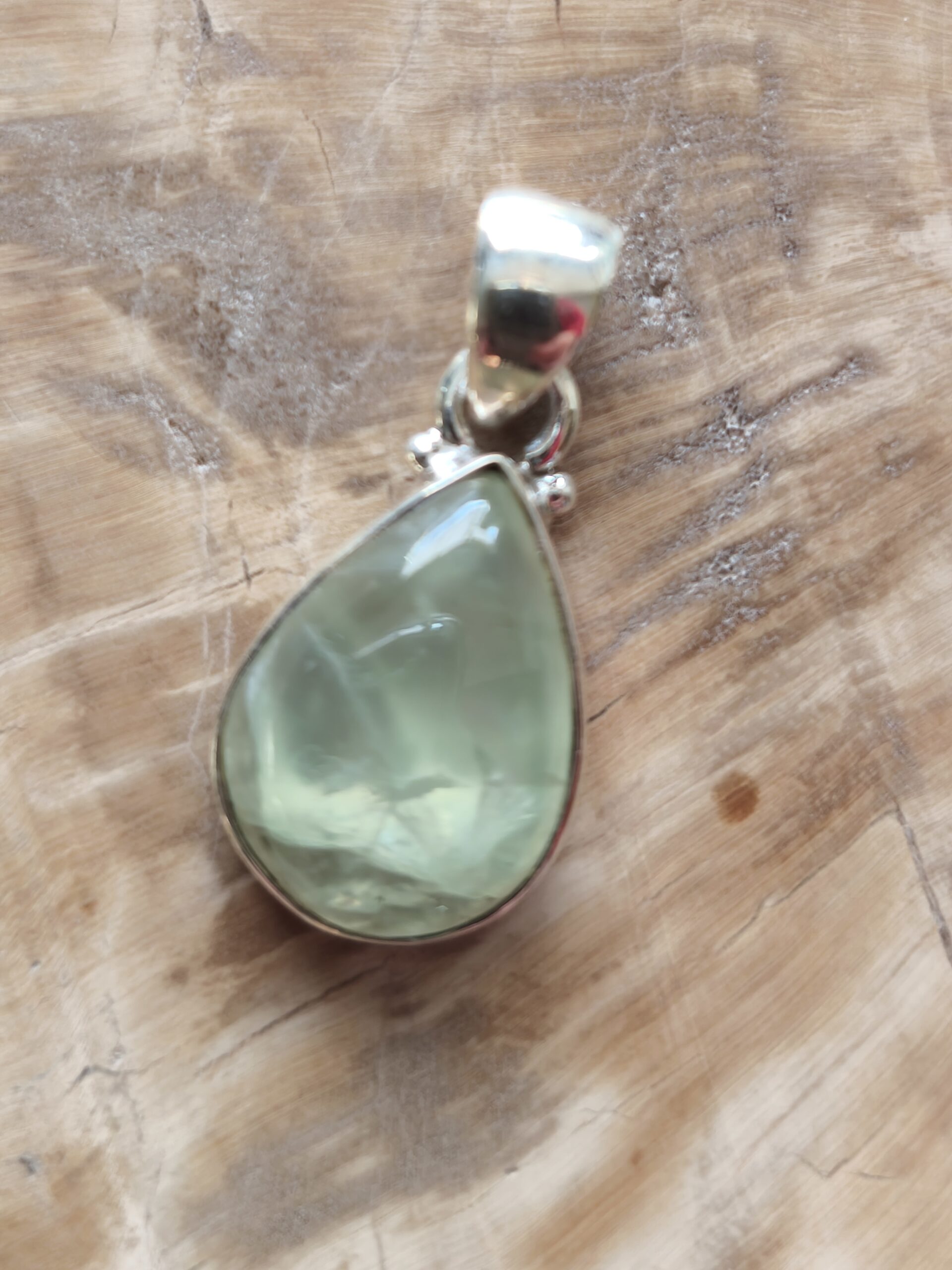 prehnite pendentif / argent