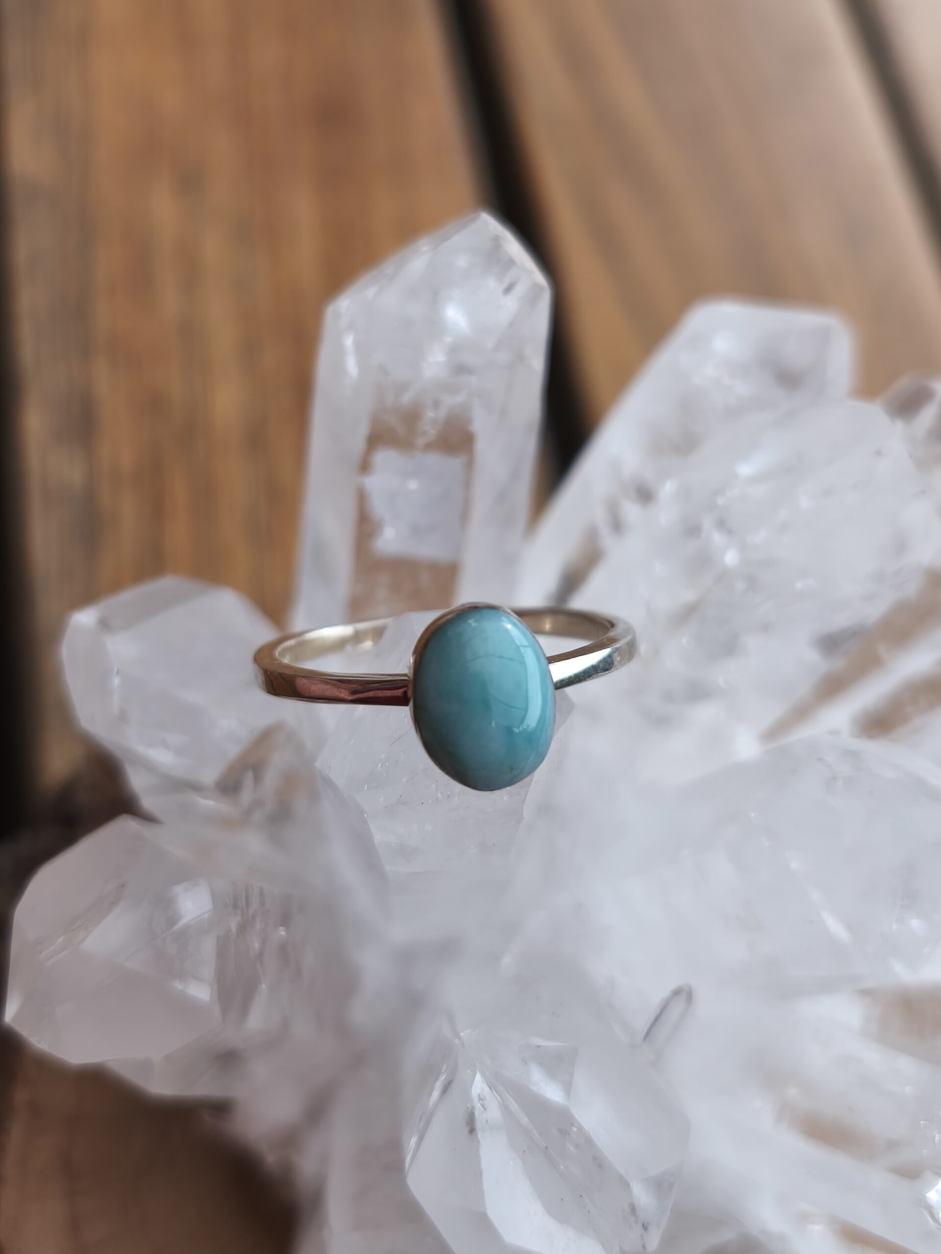 larimar bague ovale / argent
