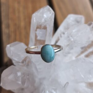 larimar bague ovale / argent